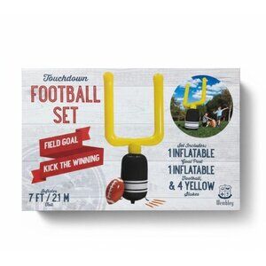 Touchdown Football Set Inflatable 7ft Goal Post & Football By Wembley